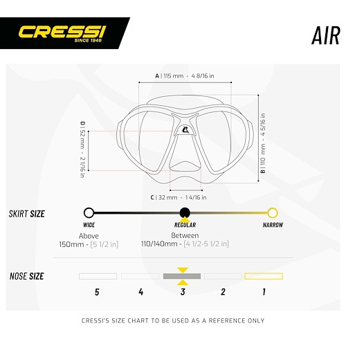 Cressi Air Μάσκα Θαλάσσης