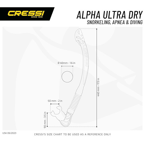 Cressi Αναπνευστήρας Alpha Ultra Dry