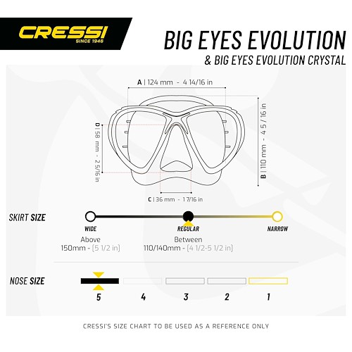 Cressi Big Eyes Evolution Μάσκα Θαλάσσης