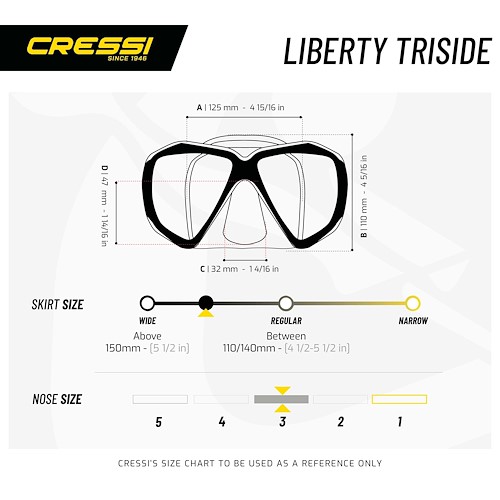 Cressi Liberty Triside Μάσκα Θαλάσσης