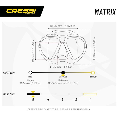 Cressi Matrix Μάσκα Θαλάσσης