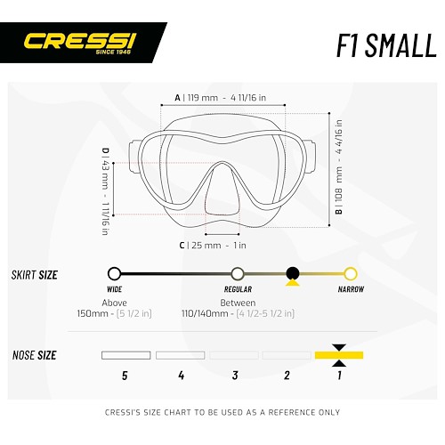 Cressi F1 Small Μάσκα Θαλάσσης