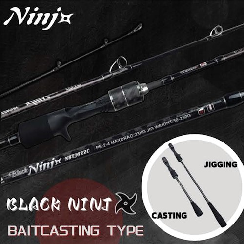 Ninja Black με BaitCasting Οδηγούς (NBTJ622C)